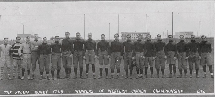 1912 Regina Rugby Club Western Canada Champions