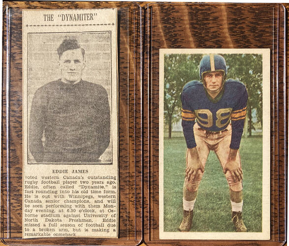 1935-10-24 Winnipeg Tribune Eddie James + 1954 Blue Ribbon Gerry James
