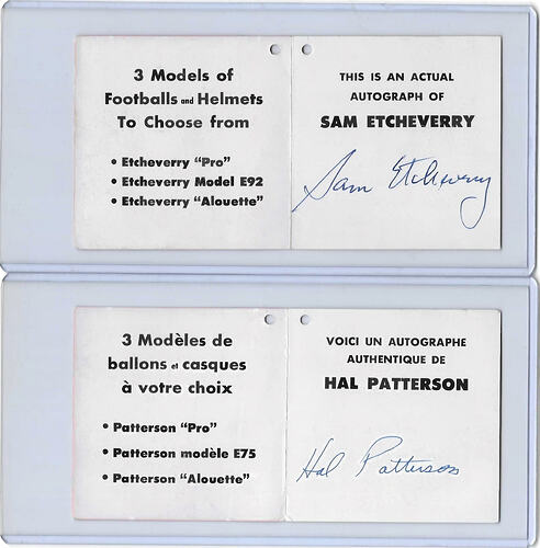 1950s Eatons Auto Tags (back)